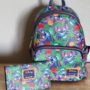 Stitch Loungefly Backpack & wallet